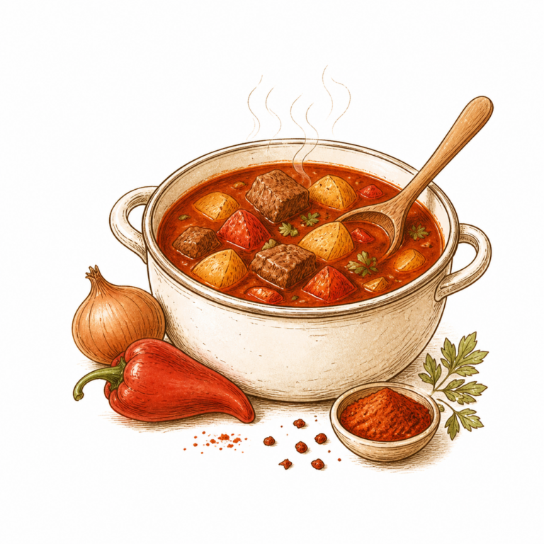 Gulaschsuppe mit ungarischem Paprika