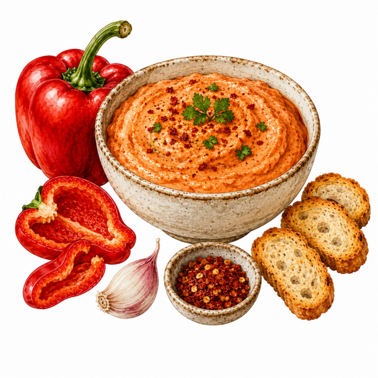 Chili-Paprika-Dip mit Frischkäse und Sauerrahm