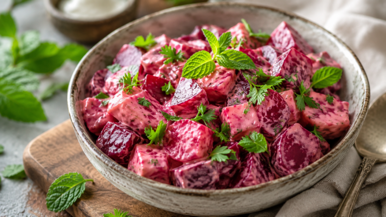 Rote-Bete-Salat mit Meerrettich-Creme