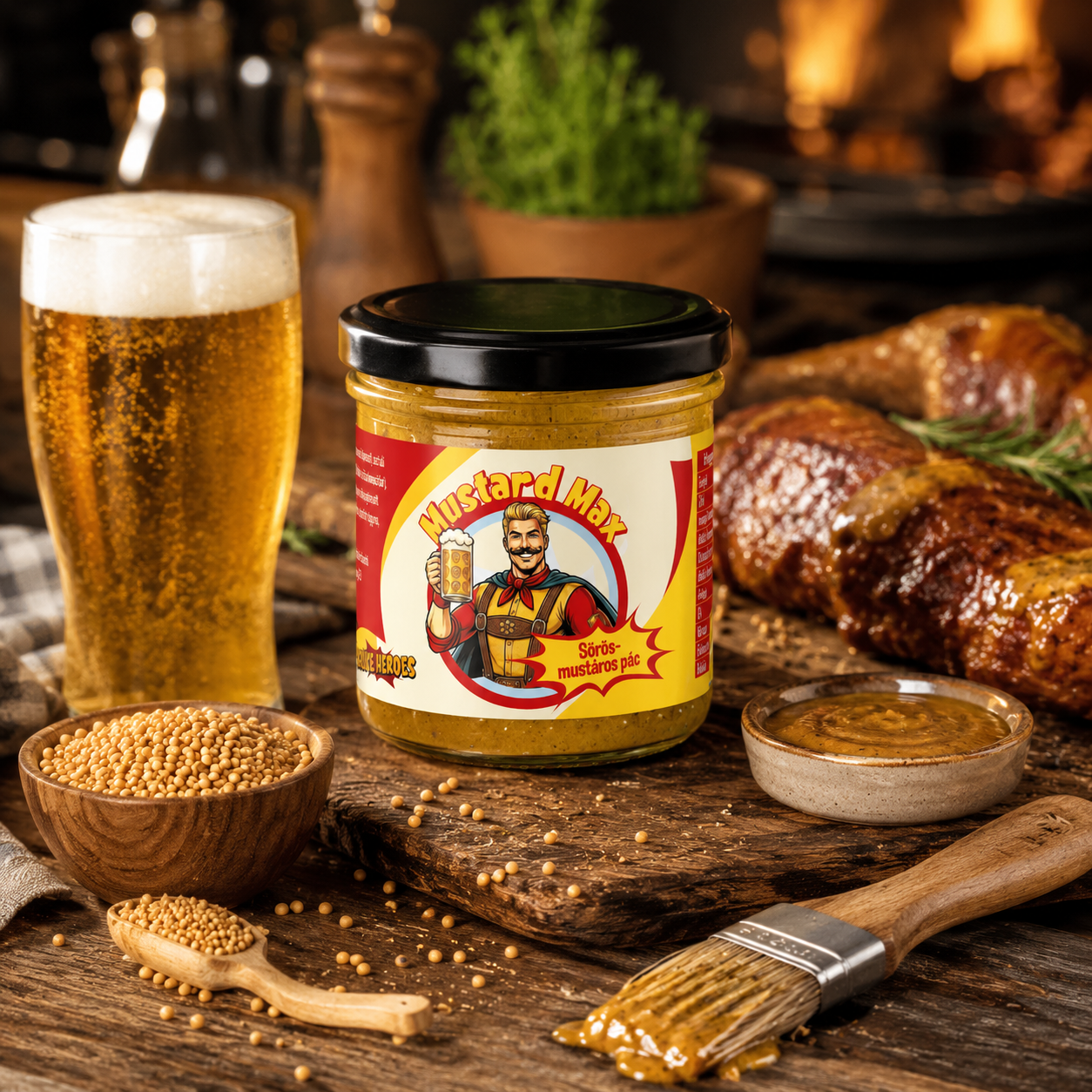 Sauce Heroes Mustard Max Bier-Senf-Würzmarinade 140 g – Bild 2