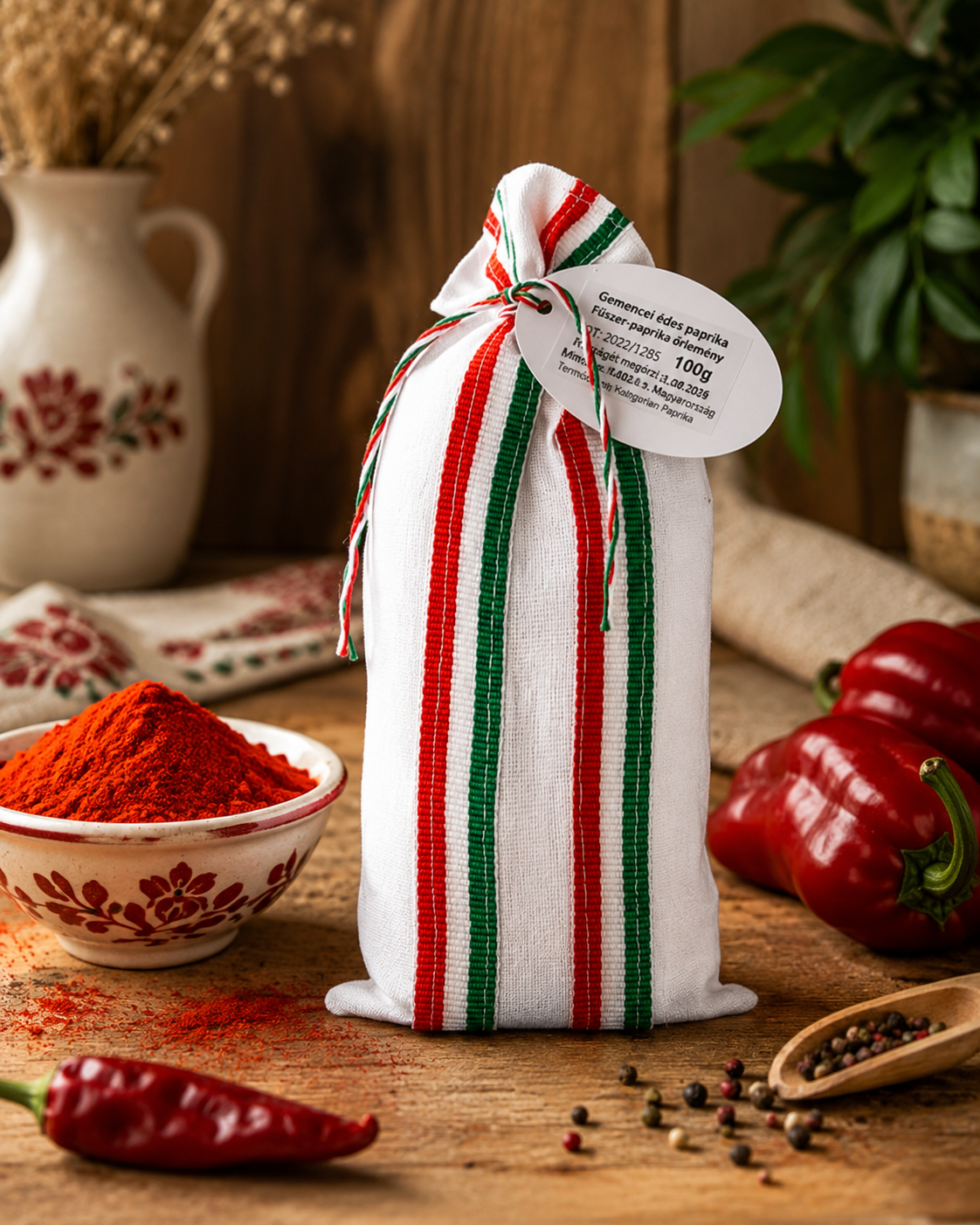 Premium ungarischer Paprika edelsüß 100 g im weißen Textilsäckchen – Bild 2