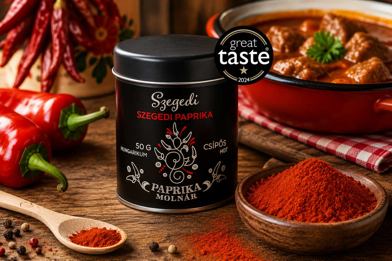 SZEGEDI Paprika scharf 50 g in der Metalldose – Bild 2