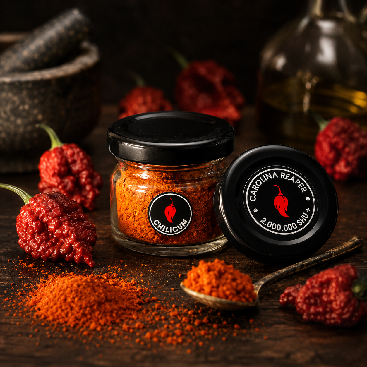 Chilicum Carolina Reaper Chili-Pulver 30 ml – Bild 3
