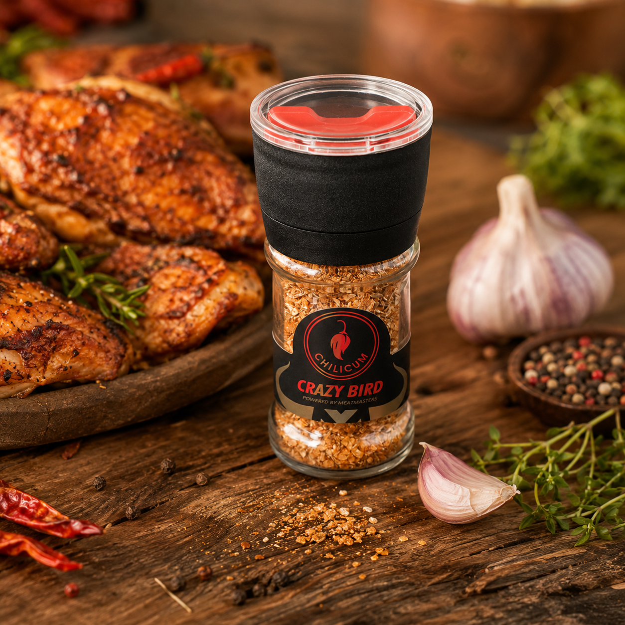Chilicum Crazy Bird Geflügel-Gewürzmühle 45 g – Bild 2