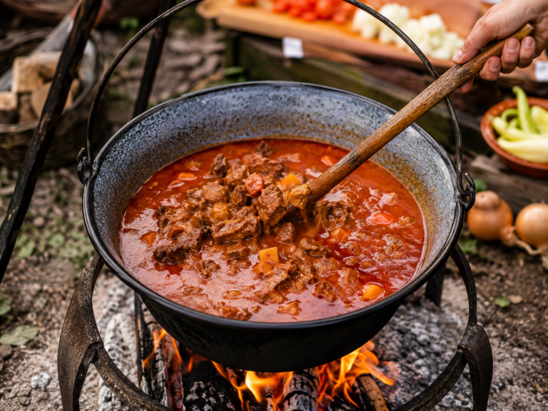 Ungarisches Gulasch im Bogrács – original ungarisch kochen