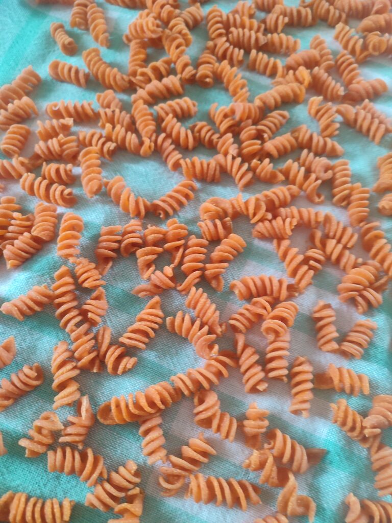 Selbstgemachte Paprika-Fusilli mit ungarischem Paprika