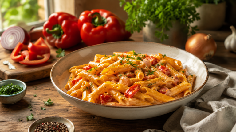 Schnelle Paprika-Pasta in 20 Minuten