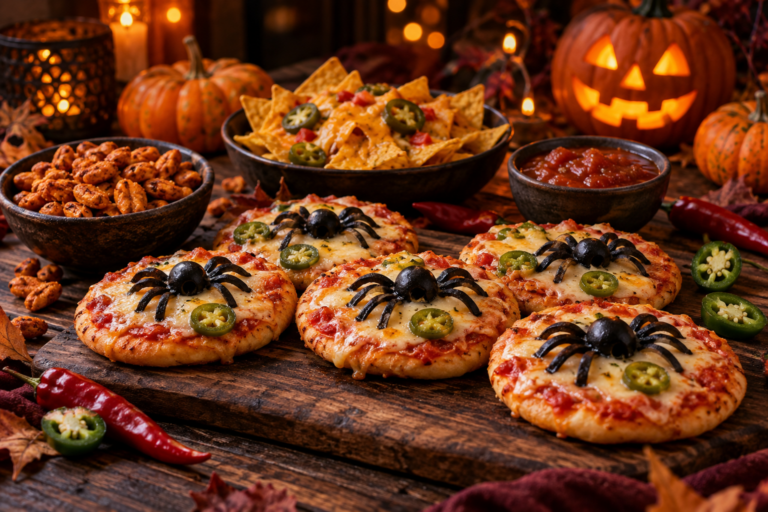 Halloween Party-Snacks: einfache Ideen mit Chili, Käse und Jalapeños